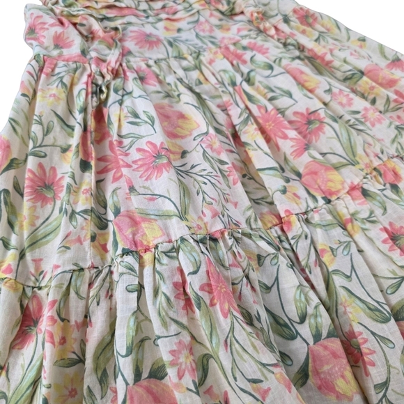 Joie Baby Girls 3T Floral Ruffle Dress with Lining & Crochet Hem - Picture 3 of 10